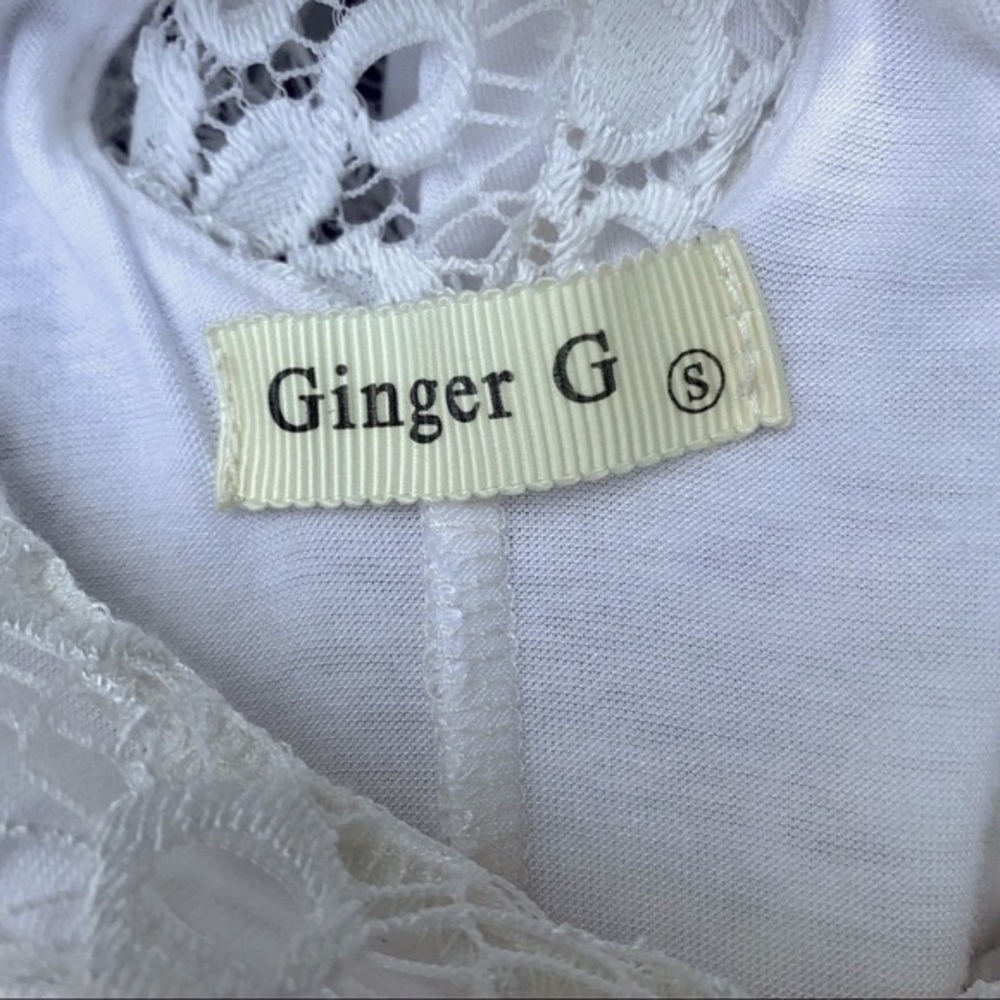 Ginger G White Floral Lace Sleeveless Dress | S - Picture 2 of 5